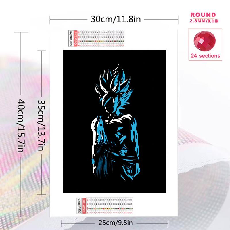 Dragon Ball Son Goku Pattern 3pcs 100% Round Full Drill 5D DIY Diamond Painting Embroidery Cross Stitch Rhinestone Décor