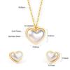 Elegant Gold Earrings And Necklace Set Delicate Women's Jewelry Collection