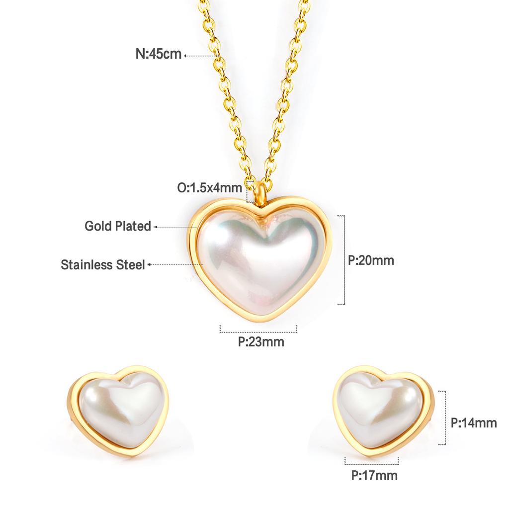 Elegant Gold Earrings And Necklace Set Delicate Women's Jewelry Collection