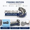 Metal Fishing Car Emblem 3D Design Metal Fish Decal Fishing Vehicle Sticker  Vehicle Accessories