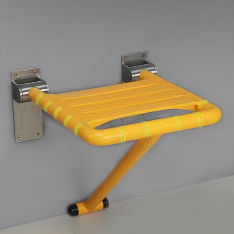Foldable Bathroom Shower Stool Nursing Homes Anti Slip Shower Chair Stainless Steel Staircase Rest Wall Chair