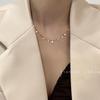 Elegant Titanium Steel Water Drop Necklace - Light Luxury Clavicle Chain for Women, 2026 Trendy Design