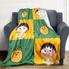 1pc Chibi Maruko Chan Cozy Print Blanket Lightweight Warm Flannel Throw Blanket For Sofa, Bed, Living Room