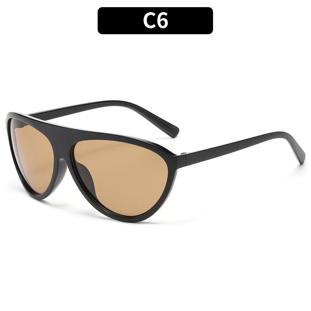 European and American versatile retro big frame cat eye sunglasses fashion street shot Spice girl outdoor sunscreen trendy sunglasses
