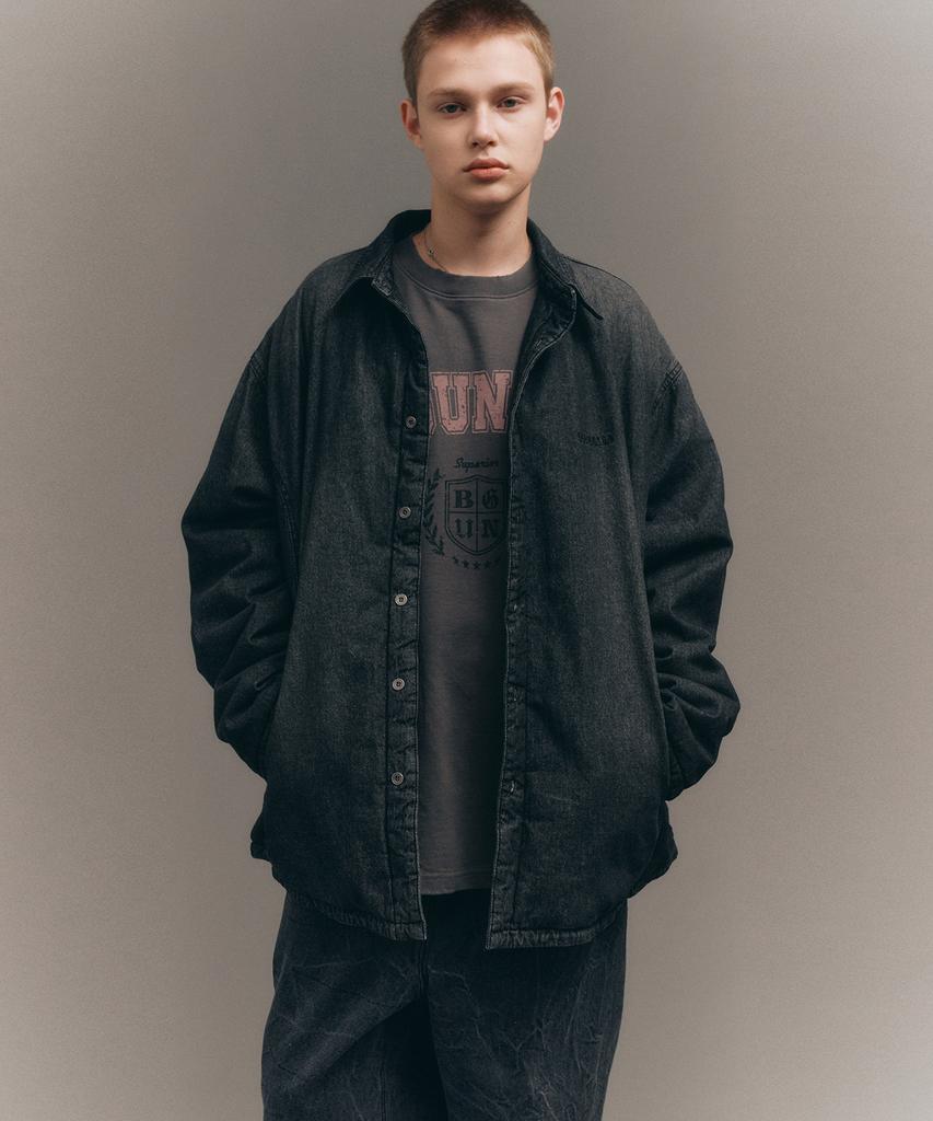 Big Union Padded Denim Shirt Jacket (Black)