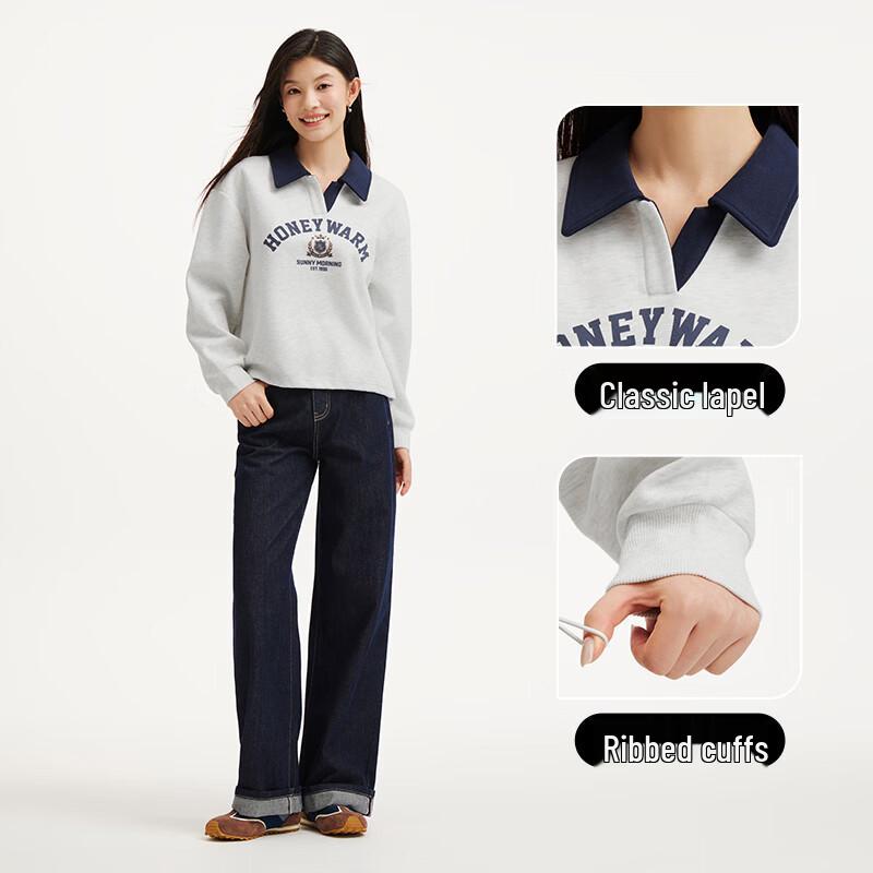 Felpa con colletto stile accademico da donna Hotwind