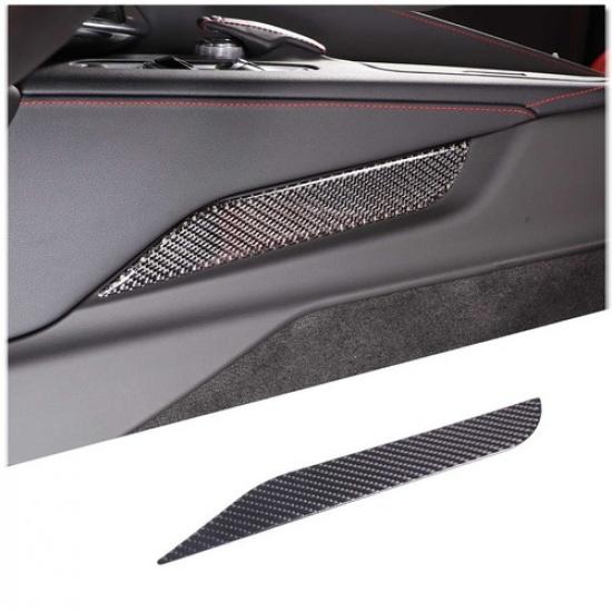 Soft Carbon Fiber Central Control Side Trim Sticker Strip For Corvette C8 20-25