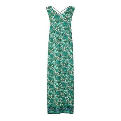 Vero Moda Damen Anna Floral V-Ausschnitt Maxikleid