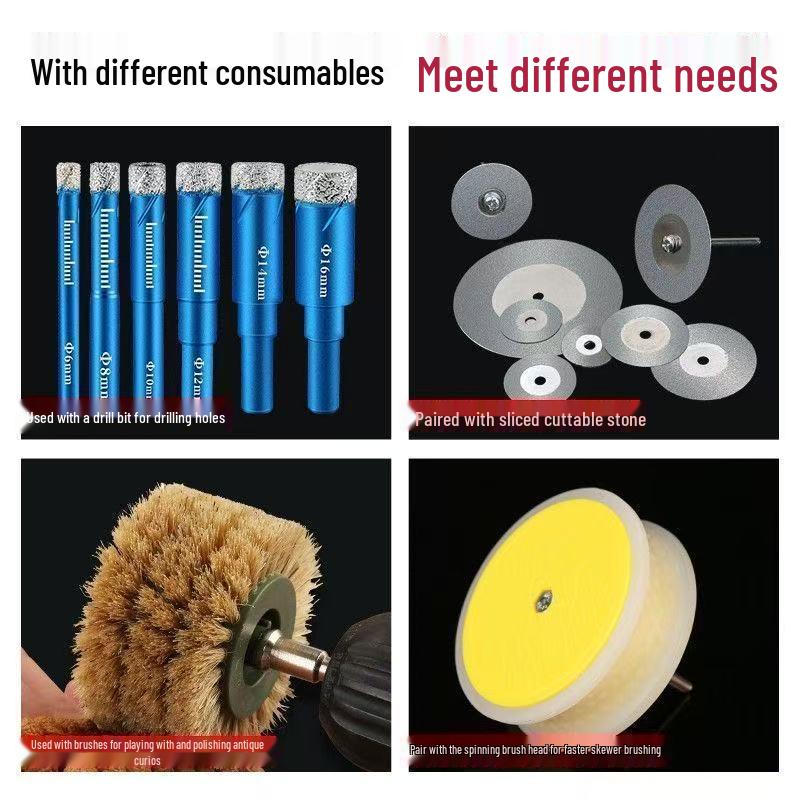 Rechargeable Two-Speed Lithium Battery Hand Drill - Multi-functional Impact Electric Screwdriver Tool for Household Use