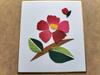 Chirimen Collage Colored Paper Handmade Kit Chirimen Collage "Camellia"