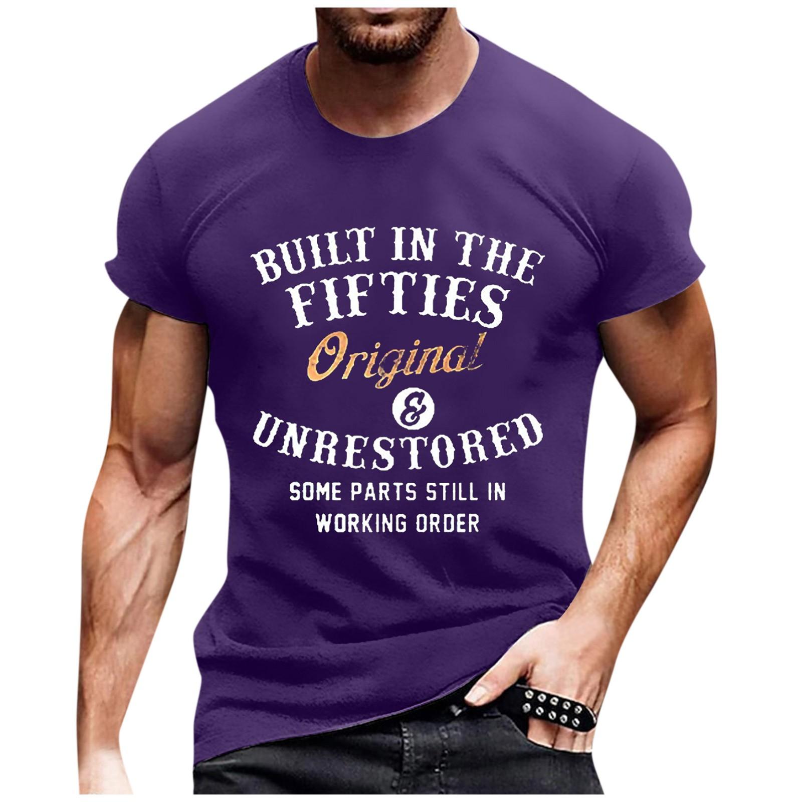 

Летняя футболка с короткими рукавами и круглым вырезом, винтажный пуловер с буквенным принтом, топ L фиолетовый