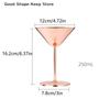 Edelstahl Roségold Personalisiertes Design Metallbesteck Martini Cocktailglas Sektglas Weinglas