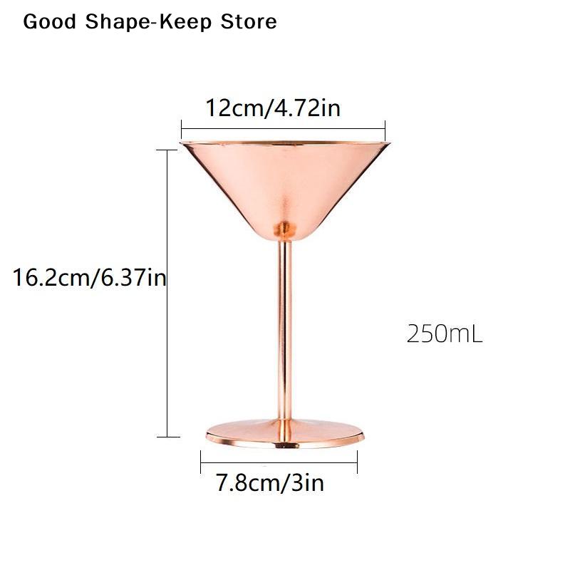 Edelstahl Roségold Personalisiertes Design Metallbesteck Martini Cocktailglas Sektglas Weinglas
