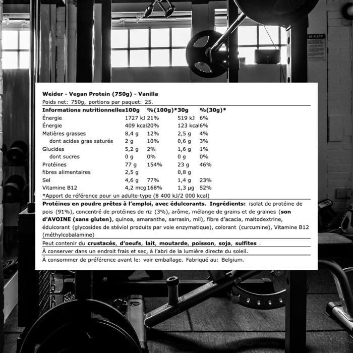 Weider Vegan Protein - Vegan Protein - Vanilla 750g