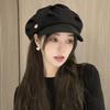 British Style Retro Beret Versatile for Spring and Autumn  with A Large Head and A Newsboy's Cloud Cap