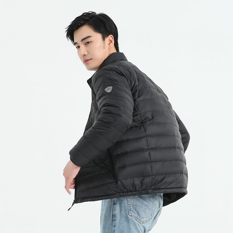 Men's 2024 Autumn/Winter High-End Casual Lightweight Down Jacket with Stand-Up Collar