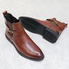 Boots Men Black Brown Double-layer Cowhide European and American Business Office Chelsea Boots Size 38-46 Men Boots