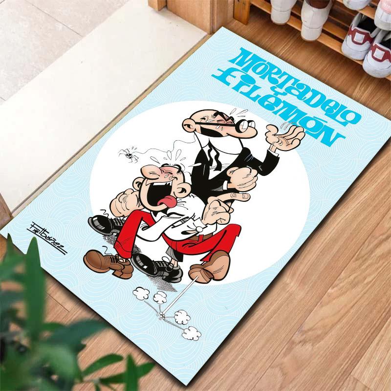 Mort Phil Mortadelo Y Filemon Carpet Rug for Living Room Bedroom Home Sofa Decoration,Kids play Nonslip Floor Mat