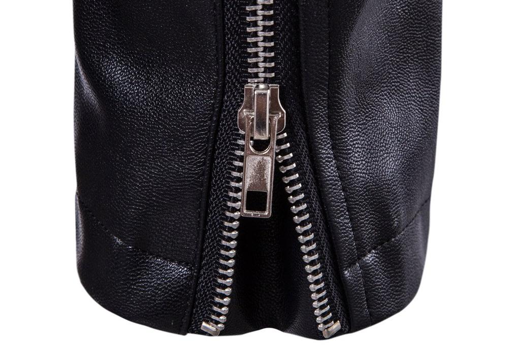 (Simple Flavor) Riders Jacket Motorcycle Jacket Men's Faux Leather Short