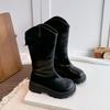 Chaussures Antidérapantes - Nouvelles Bottes Longues pour Enfants, Bottes Hautes en Cuir Souple, Bottes pour Filles