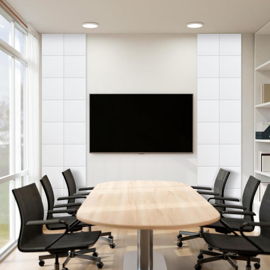 Walspax Sound-Absorbing Boards, 30x30cm, 12mm Thick, 12 Sheets, High-Density Felt 1800gm², Soundproofing Sheet, Wall, Soundproofing, Interior Decor,