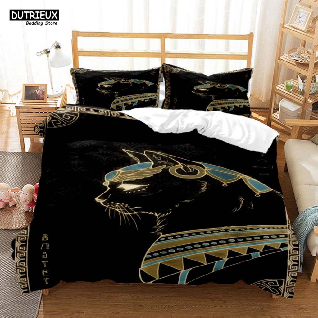 Alte Ägypten Myth Anubis Hd Printed Bedding Queen Bedding Set Soft And Comfortable Personality King Size Bedding Set