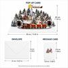 Christmas Snowman 3d Popup Card With Laser Cut Design For Holiday Gift Giving