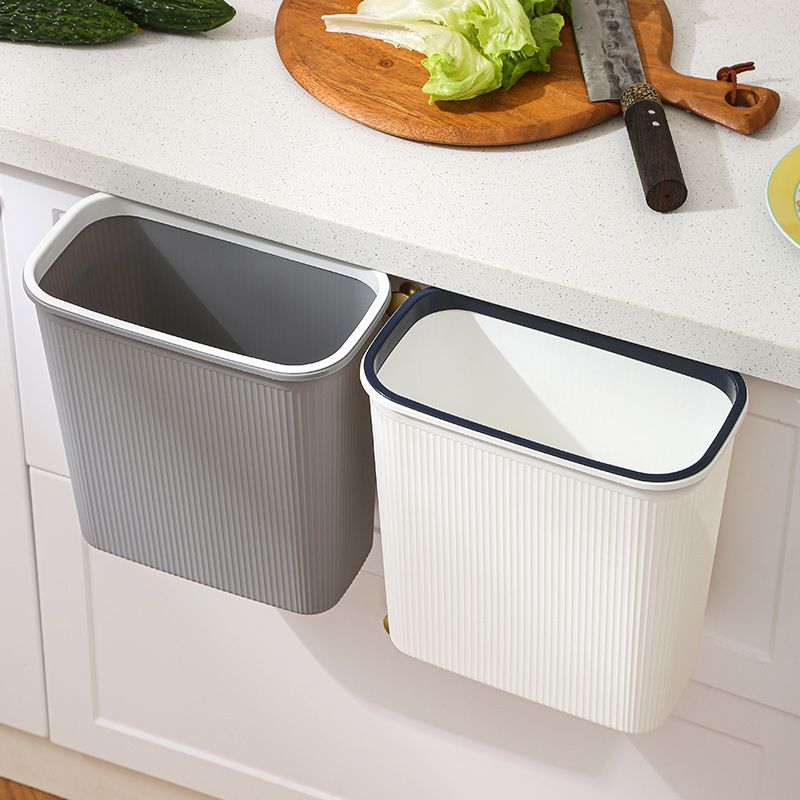 Buy 1Pcs Wall Mounted Trash Can Kitchen Door Hanging Waste Bin