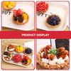 OUNONA Cake Food Egg Tart Fake Cake Fruit Realistic and 6 Perfect for Fruit and Photography Ornaments Models, Samples, Models, Display, Play, Cute,