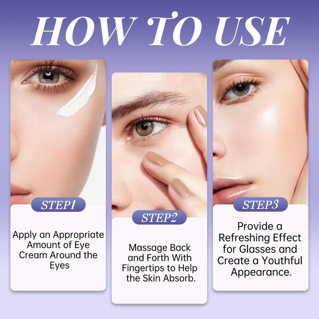 24 HR Moisturization Eye Cream For Women & Men - Tightening, Lifting & Firming Cream for Loose Sagging Skin - Suitable for Normal & Dry Skin,50g