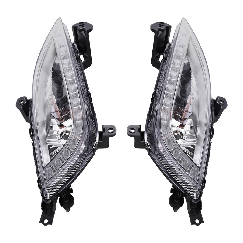 A16P-Car Accessories Front Bumper Fog Lights Foglamps LED Fog Lamp For Hyundai Elantra GT I30 2012-2016