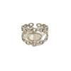 Stainless Steel Hollow Ring - European & American Cold Style Niche Design Light Luxury Women's Fashion