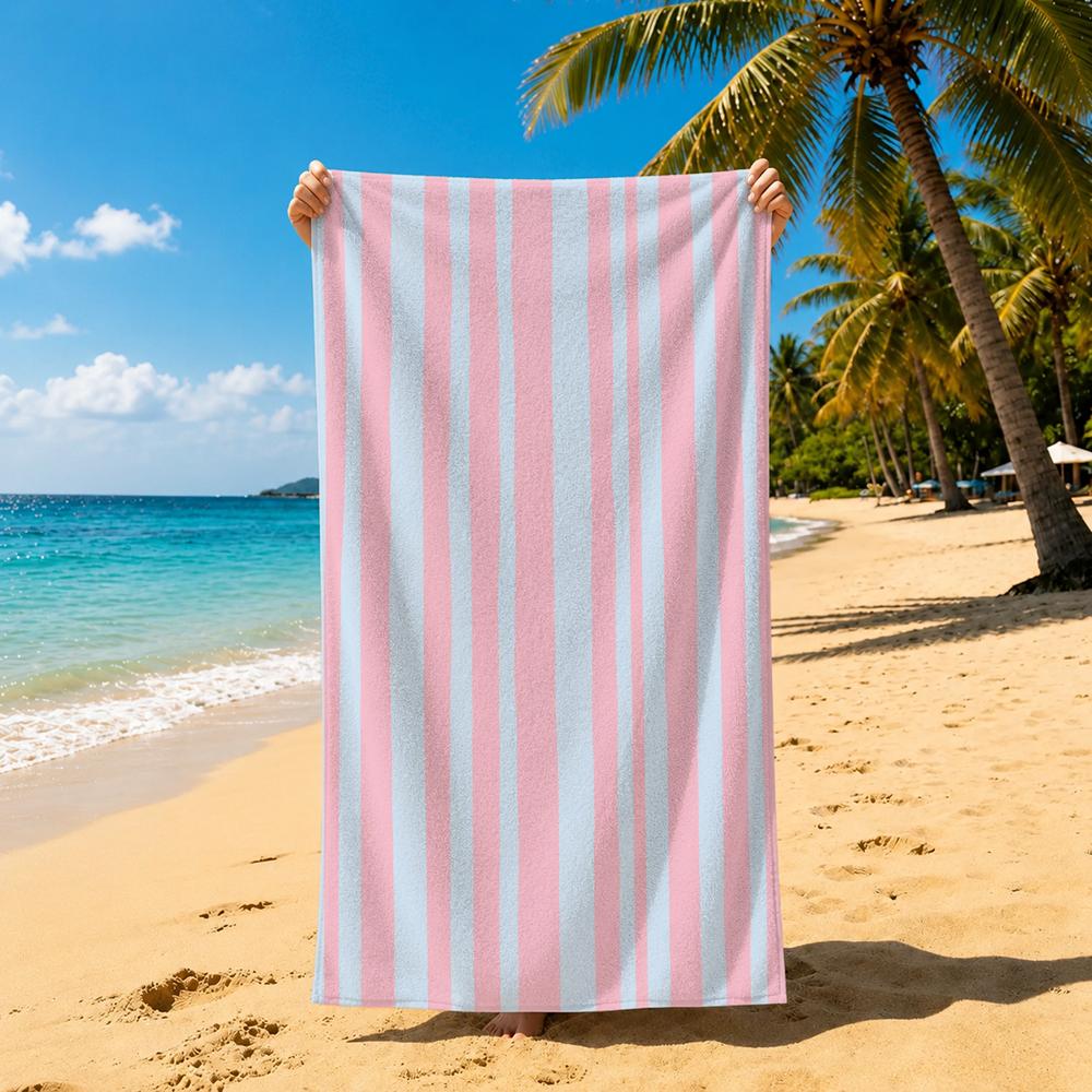 M-MinimalStripedFabric Pattern Towel Towel Soft Pool Gift For Travel Gym Shower Cool Camping Quick Dry Sports Large Beach Towel