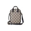 Gucci Ophidia Double G logo zipper closure, canvas and leather trim, messenger bag, camera bag, hand-held shoulder crossbody bag, mini women's blue