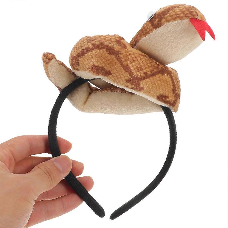 Halloween Hair Band Plush Snake Headband Stage Performance Costume Design Adults 1Pcs