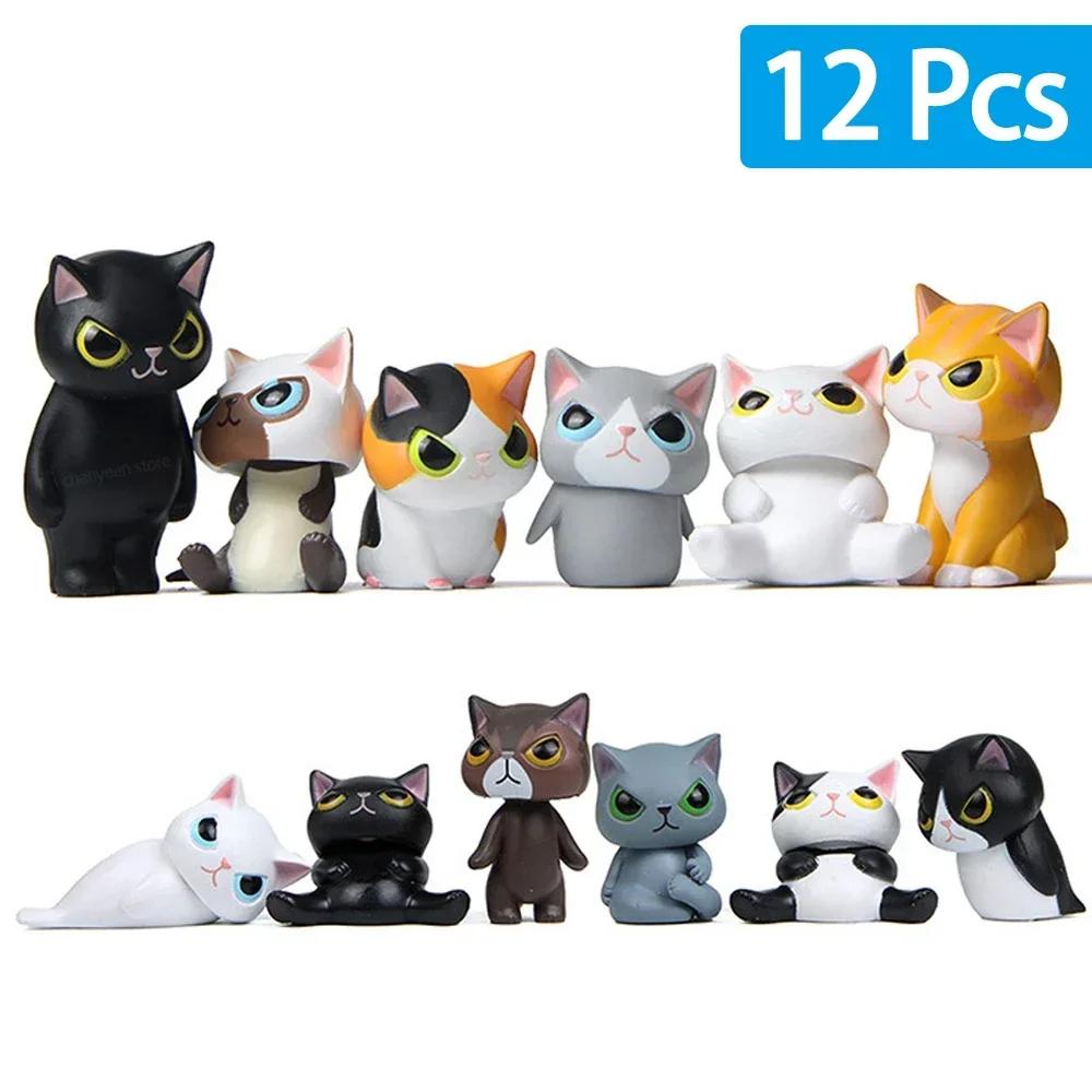 Detachable Hat Shapeshifting Animal Ornament Miniature Kitten Cat Figurines Gift for Kids Children Birthday Desk Home Decoration