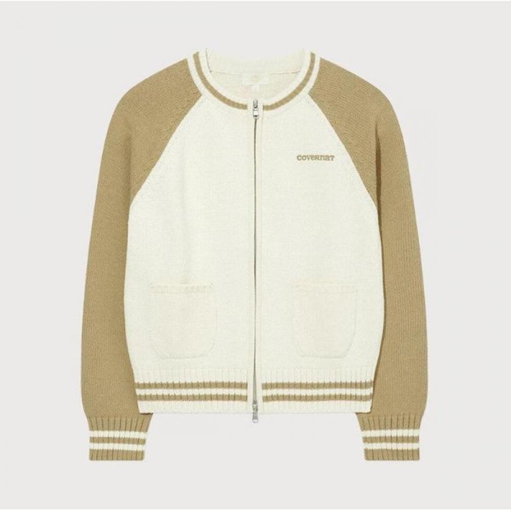 

Covernat Женский трикотажный кардиган на молнии в университетском стиле B1 Co2501kt73 Be CO2501KT73 BE WS