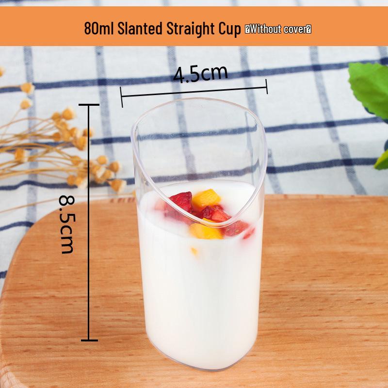 High-Stemmed Disposable Transparent Cup for Desserts, Pudding, Milkshakes, Mousse, Ice Cream, Red Wine, or Champagne.