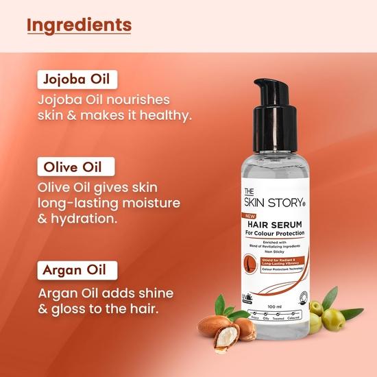 The Skin Story Colour Protection Hair Serum | For Long-Lasting Vibrant Color | Protects Coloured Hair | Non-Sticky | Daily Use | 100 Ml