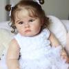 Urocza 60 cm ogromny rozmiar Reborn Baby maluch lalka 3D malowana wykwintne szczegółowe widoczne naczynia krwionośne lalka nowonarodzona ciało z miękkiej tkaniny zabawki dla dzieci