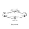 925 Sterling Silver Simple Stylish Colorful Geometric Crystal Zircon Bracelet Birthday Party Anniversary Gift