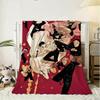 Cartoon Jujutsu Kaisen Throw 240g Flannel Blanket Lightweight Soft Skin-friendly Summer Thin Throw Blanket