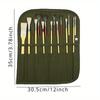 16 Grids Drawing Brush Storage Rolls Bag Watercolor Draw Pouch for Artist Oil Paint Pen Holder Canvas Pen Cases Brush Curtain
