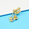 Cute Fashion Color Squirrel Picking Raspberries Brooches for Women Cute Animal Pin Fashion Design New Flower Accessories Gift