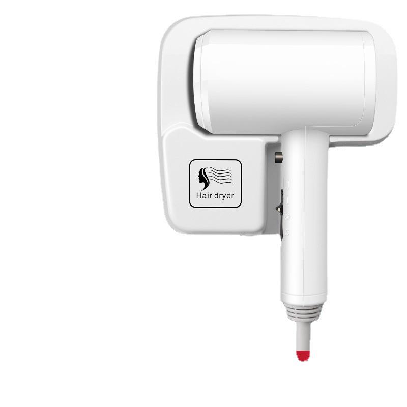 High-Power Wall-Mounted Hotel Hair Dryer with Punch-Free Installation and Customizable Logo