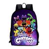 Schulrucksack für Kinder, Klassen 1-2, mit lächelndem Tier-Cartoon-Design, leicht, atmungsaktiv, Oxford-Stoff