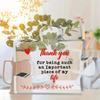 2D Flat "Thank You for Being an Important Piece of My Life" Acrylic Desktop Decoration, Heart Design, suitable for wall decoration, porch, room, villa