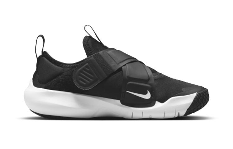 Nike Flex Advance Slip Resistant Cushioning Abrasion Resistant Breathable Low Top Kids' Running Shoes Black White CZ0186-002