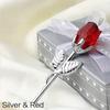 Valentines Day Gift Crystal Glass Rose Flower Figurines Craft Favors Lovers Gift Souvenir Wedding Decoration Ornaments Gift Box