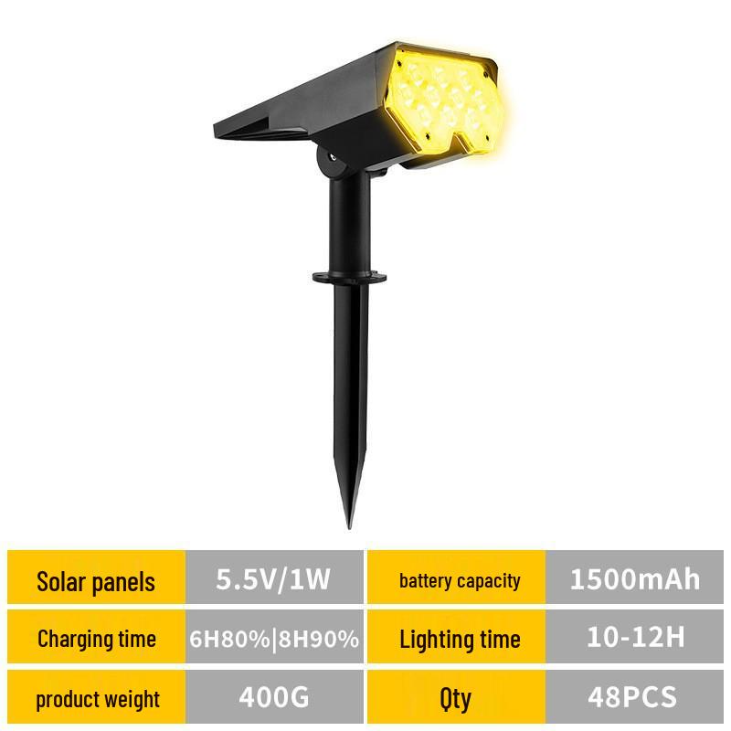 RGB Solar Lawn Lights: 20 LED Outdoor Garden Spotlights with Ground Stakes